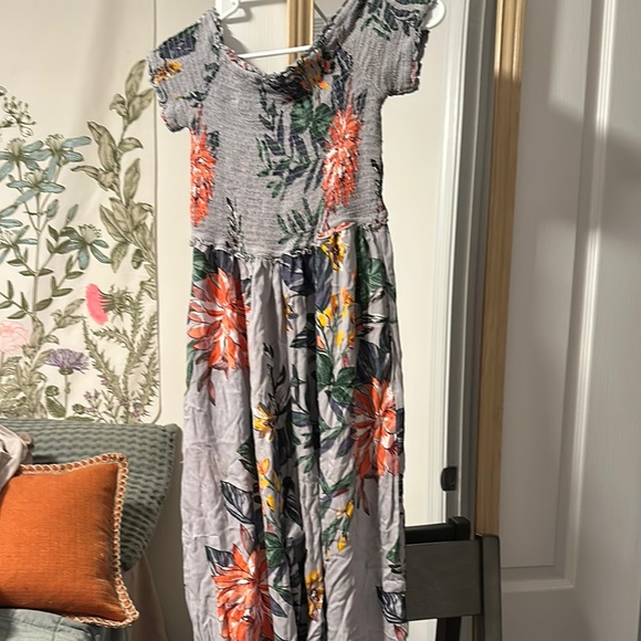 Patrons of Peace Gray Sundress with Flutter Sleeves for Casual Wear - Picture 3 of 3